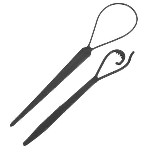 MUCKLILY 2 Stück Teiliges Haarstyling Pull Through Tool aus Acryl Sanftes Flechtwerkzeug für Ponytail Vielseitig für Zöpfe Hochzeitsfrisuren und DIY Haar Accessoire für Frauen von MUCKLILY