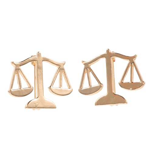 MUCKLILY 2 Stück Teiliges Metall Gold Symbol Gerechtigkeit und Fairness Eleganter Lawyer Brooch Pin für Anzug Revers Herren Suit Lapel Pin Schmuck für Juristen und Rechtsschüler von MUCKLILY