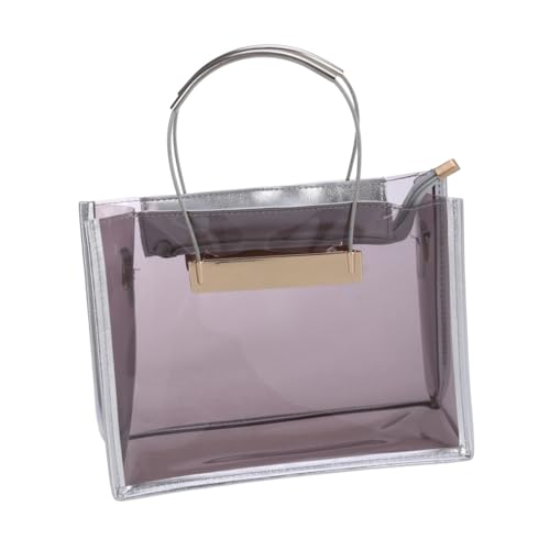 MUCKLILY 2 Stück Transparente Crossbody Bag Damen Handtasche im Set Modische Umhängetasche aus Widerstandsfähigem Material Leichte Schultertasche in Hellbraun für Alltag und Shopping von MUCKLILY