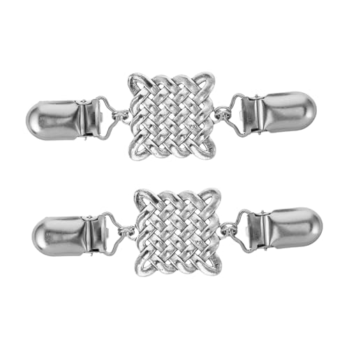 MUCKLILY 2 Stück Vintage Cardigan Clips Dekorative Pullover Klammern für Schals Kleidung Retro Schnallen für Strickjacken Vielseitige Stilvolle Clips für Damen von MUCKLILY