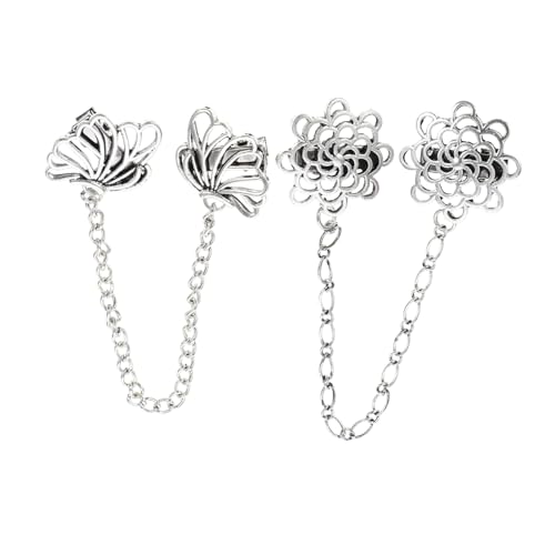 MUCKLILY 2 Stück Vintage Collar Pin aus Zinklegierung Modische Hemdkragen Cardigan Clips Elegante Broschen für Anzug Pullover und Vielseitige Kleidungsschmuckaccessoires von MUCKLILY