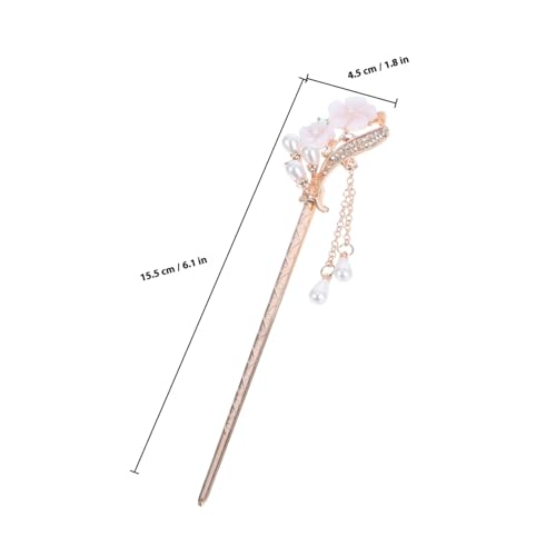 MUCKLILY 2 Stück Vintage Haarnadeln mit Perlen und Blumen Ethnische Haarschmuck stäbchen für Damen Retro Dutt Haarschmuck Eleganter Schmuck für Festtage und Alltag von MUCKLILY