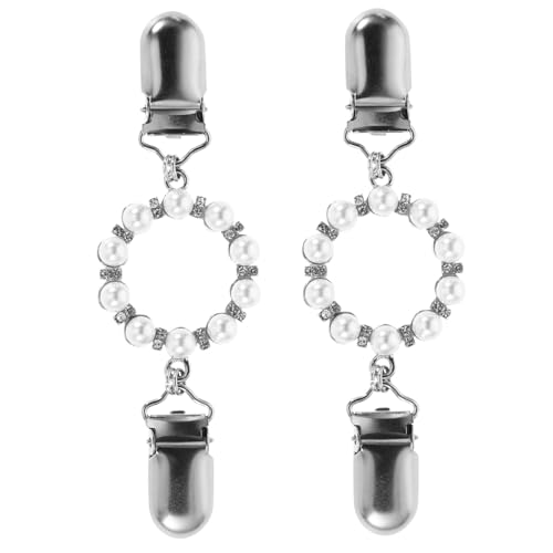MUCKLILY 2 Stück Vintage Schalclips mit Perlen Vielseitige Broschen aus Langlebiger Zinklegierung für Damen Modische Strickjacken Kleiderverschlüsse Leicht und Komfortabel Eleganter von MUCKLILY