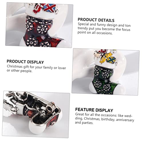 MUCKLILY 2 Stück Weihnachtsbrosche Weihnachtsstrumpf Anstecker Modisch Lustiges Design für Weihnachten Hochzeit Geburtstag Party und von MUCKLILY