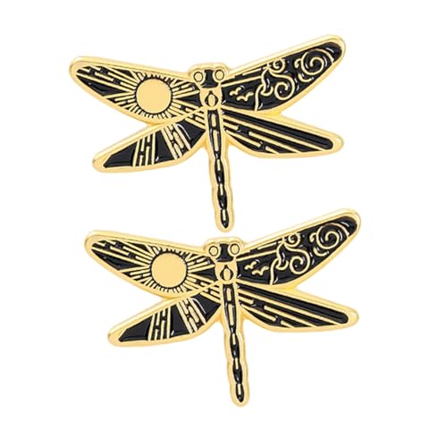 MUCKLILY 2 Stücke Teiliges Libellen-broschen Langlebiger Zinklegierung Verspieltes Cartoon-design Modische Sicherheitsnadeln für Cardigan Kleid und Diy-basteln Vielseitige von MUCKLILY