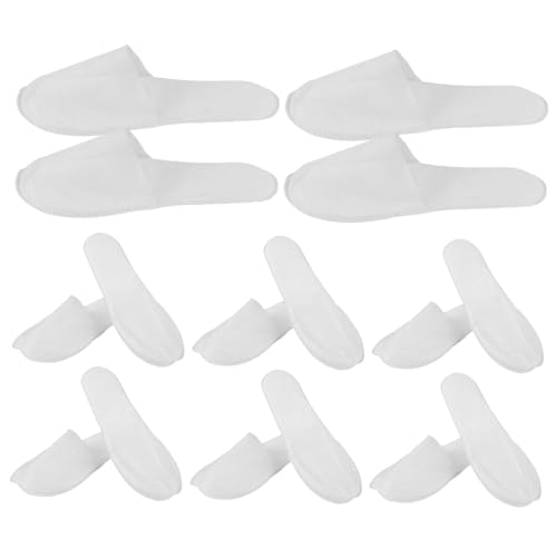 MUCKLILY 20 Paare Einweg Hausschuhe Gästehausschuhe Geschlossene Zehen Hotel Spa Slipper für Damen und Herren Rutschfest Leicht Tragbar Hygienisch Komfortabel Weiß von MUCKLILY