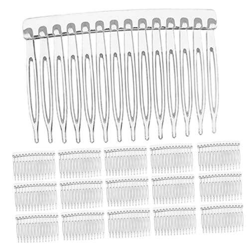 MUCKLILY 20 Stck Teiliges Transparentes Kunststoff haarkamm Leichter Einsteckkamm für Damen für Hochzeit Party Brautschmuck Dezentes Design Langlebig und Praktisch für Festliche Anlässe von MUCKLILY