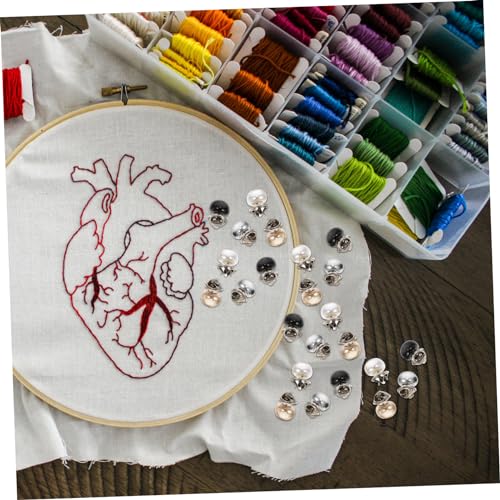 MUCKLILY 20 Stück Teiliges Diy Nahtlose Knöpfe Bunte Perlen Broschen Leichte Kleidung Accessoires Vielseitig für Hemden Taschen Hüte Hochzeiten Partys Business und Alltagsdekoration von MUCKLILY