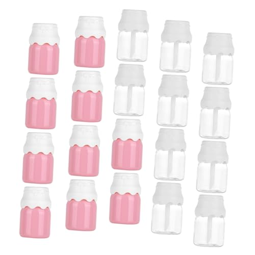 MUCKLILY 20 Stück Teiliges Lip Gloss Leerer Transparenter Lippenpflegespender DIY Nachfüllbare Lippenbalsam Tuben mit Weißem Deckel für Reise und Geschenk von MUCKLILY