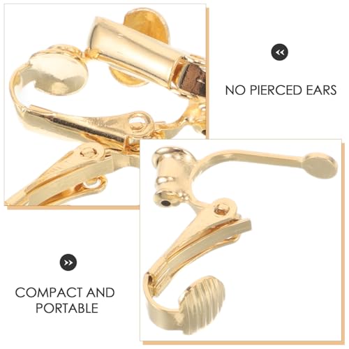 MUCKLILY 20 Stück Teiliges Ohrring adapter aus Kupfer mit Verstellbarer Schraube Langlebig nicht Durchbohrt Einfach zu DIY Goldfarbene Ohrclip Umwandler für Vielseitigen Schmuckgebrauch von MUCKLILY