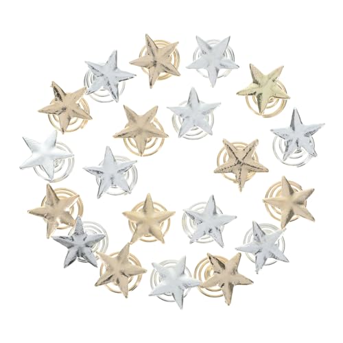 MUCKLILY 20 Stück Teiliges Spiral-haarspangen mit Gold Silberfarbenen Sternen Einfache Haarklammern für Damen Mädchen und Bräute Stilvolle Spiral Twists für Verschiedene Frisuren Langlebig von MUCKLILY