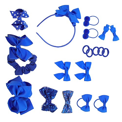 MUCKLILY 20stücke Haaraccessoires Kleinblau Haarspangen Haargummis Schleifen Und Haarband Für Mädchen Und Für Verschönerung Von Frisuren von MUCKLILY