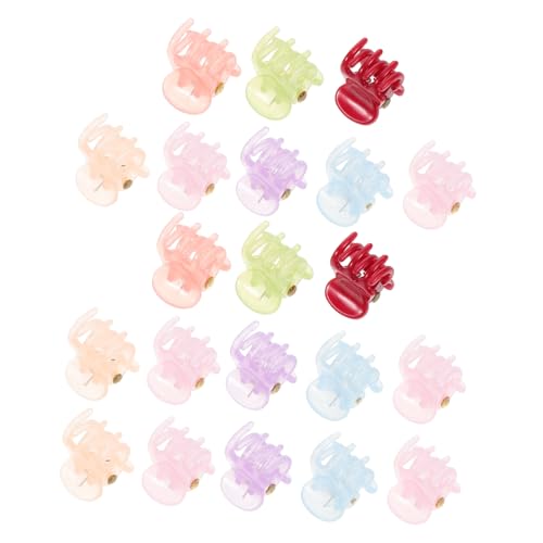 MUCKLILY 24 Stück Teiliges Bunte Mini Haarspangen aus Kunststoff für Rutschfeste Kleine Haarclips zur Haarfixierung Süße Accessoires für Mädchen von MUCKLILY