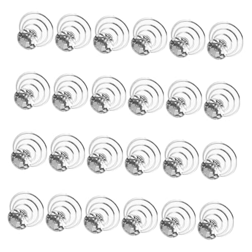 MUCKLILY 24stücke Spiral-haarnadeln Mit Strasssteinen Haarspangen Für Damen Accessoires Für Hochzeit Und Besondere Anlässe Aus Metall Und Strass Gefertigt Einfache Platzierung Im Haar von MUCKLILY