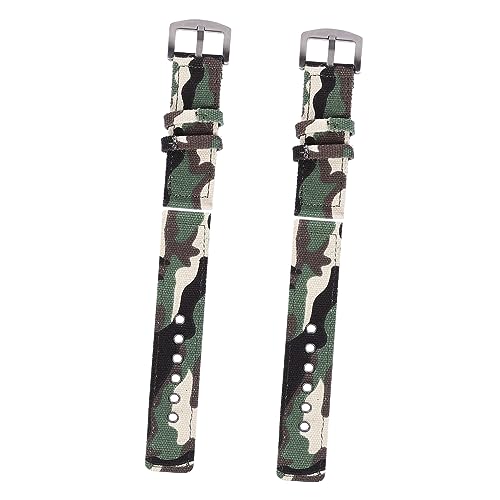 MUCKLILY Nylon Camouflage Uhrenarmband 2 Stücke Hautfreundliches Canvas Armband Verstellbar für Herren und Damen Uhrenzubehör für Freizeitmode Kompatibel mit Verschiedenen Uhrenmodellen MUCKLILY Nylon Camouflage Uhrenarmband 2 Stücke Hautfreundliches Canvas Armband Verstellbar für Herren und Damen Uhrenzubehör für Freizeitmode Kompatibel mit Verschiedenen Uhrenmodellen von MUCKLILY