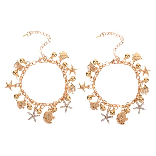 MUCKLILY 2Stücke Damen Armband Modisches für Teenager Mädchen Handgelenkschmuck mit Robusten Materialien für Strand Partys und zu Besonderen Anlässen von MUCKLILY