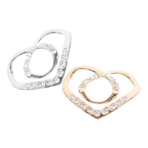 MUCKLILY 2 Stück T-Shirt Halter Metall Schalclip Broschen Nadeln Dekorativer Schnallenclip für Damen Sommer Accessoire für Kleidung von MUCKLILY