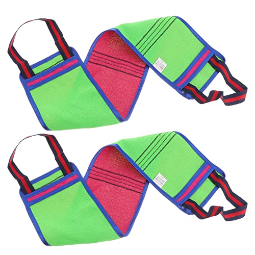 MUCKLILY 2Stücke Badehandtuch Langer Rückenwaschlappen Hautverträgliches Material für Körperpeeling für Rücken und Nacken von MUCKLILY
