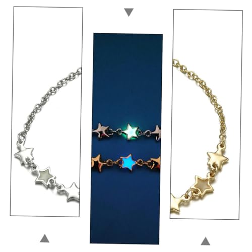 MUCKLILY Verstellbares Leuchtendes Sternarmband Legierung Einzigartiger Schmuck für Paare Handgelenk Accessoire für Alltag und Besondere Anlässe von MUCKLILY