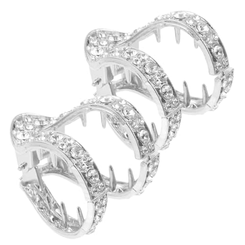 MUCKLILY 2stücke Pferdeschwanzhalter Haarklammern Haarspangen Mit Strass Für Frauen Haarklammern Zubehör Für Kurzes Haar von MUCKLILY