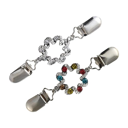 MUCKLILY 2Stücke Schalschnallen mit Perlen Corsage Clips für Schals Wraps für Partys Festliche Anlässe von MUCKLILY