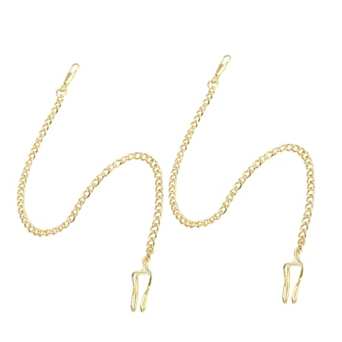 MUCKLILY 2Stücke Taschenuhrkette für Herren Damen Goldene Verstellbare für Weste Anzug Vielseitig Einsetzbar Halskette oder Armband Langlebiges Design MUCKLILY 2Stücke Taschenuhrkette für Herren Damen Goldene Verstellbare für Weste Anzug Vielseitig Einsetzbar Halskette oder Armband Langlebiges Design von MUCKLILY