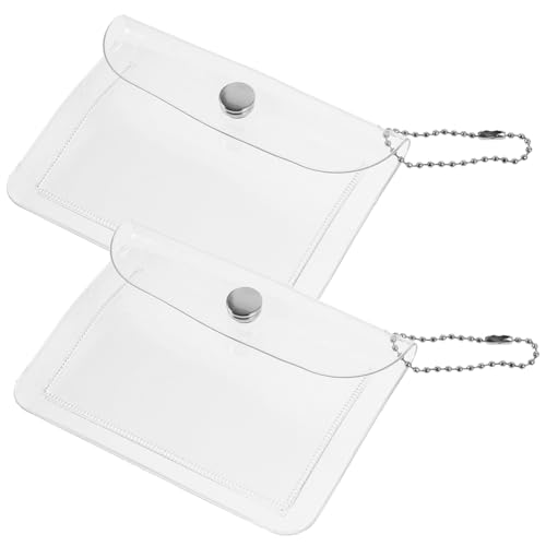 MUCKLILY 2Stücke Transparente Karten Aufbewahrungstasche Praktische Geldbörse Organizer für Münzen Dokumente Zubehör für Reisen Outdoor Aktivitäten von MUCKLILY