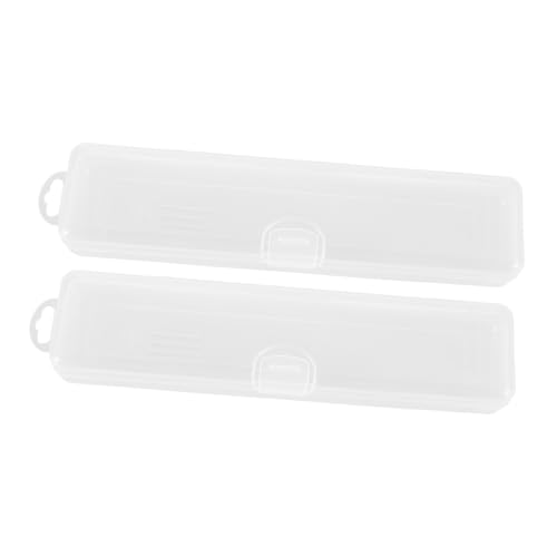 MUCKLILY 2stücke Aufbewahrungsbox Für Make-up-Pinsel Mit Deckel Transparenter Organizer Für Kosmetikpinsel Reise-Make-up-pinselhalter Tragbare Aufbewahrung Für Augenbrauenstifte Und Lidscha von MUCKLILY
