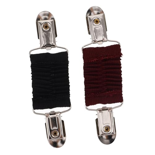 MUCKLILY 2stücke Damen Cardigan Clip Vintage Klammer Für Kleider Pullover Cinch Clips Multifunktionale Für Schals Strickjacken Und Hemden Schwarz Rot von MUCKLILY