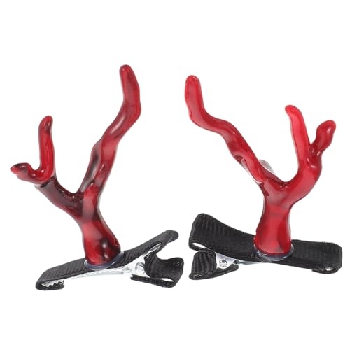 MUCKLILY 2stücke Drachen-hörner Haarnadeln Haarspangen Aus Harz Und Metall Für Damen Frisuren Im Asiatischen Stil Chinesisches Neujahr Dekorative Haarschmuck von MUCKLILY