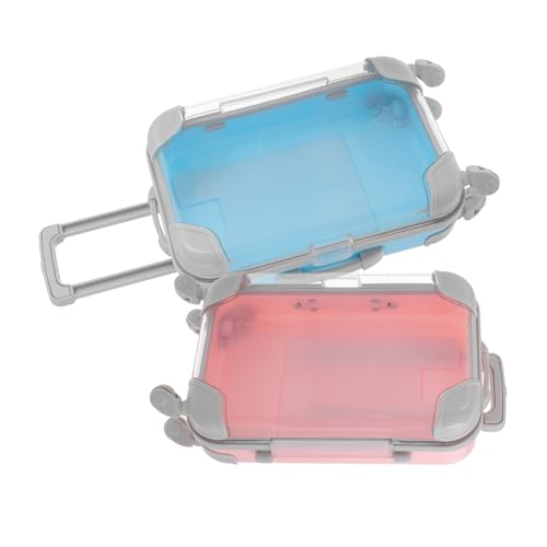 MUCKLILY 2stücke Reiseetuis Für Falsche Wimpern Leere Mini-Koffer Make-up-Organizer Aus Kunststoff Tragbare Wimpernbehälter Reise-Make-up-Boxen Bonbonschachteln Imitiert Wimpernboxen von MUCKLILY