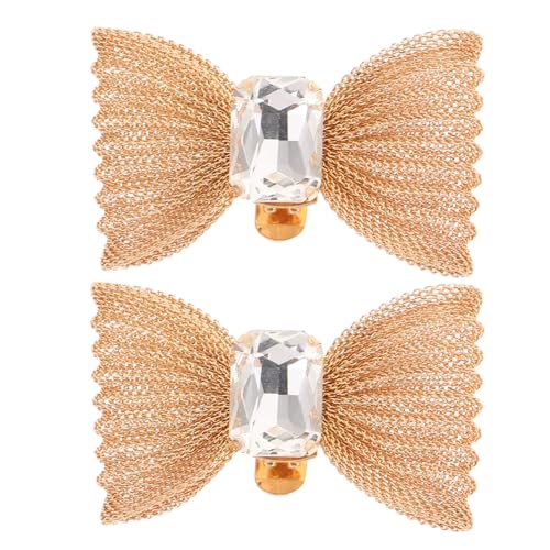 MUCKLILY 2stücke Schuhclips Für Damen Abnehmbar Mit Bowknot Und Schleife Schuhschmuckclips Aus Zinklegierung Und Strasssteinen Dekorative Schuhzubehör Für High Heels von MUCKLILY