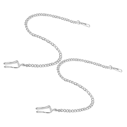 MUCKLILY 2stücke Taschenuhr Kette Für Herren DIY Schlüsselband Zubehör Schmuckherstellung Gliederkette Ersatzkette Für Handtasche Bastelkette Aufhängezubehör von MUCKLILY