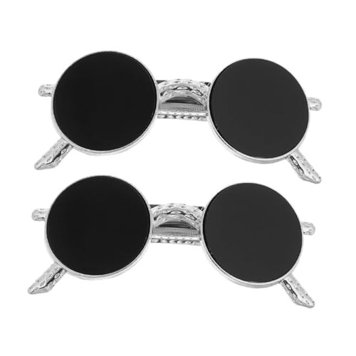 MUCKLILY 2stücke Doppelter Metall Sonnenbrillenspangen Haarspangen Für Damen Kreative Sonnenbrillen-haarnadeln Modische Haarspangen-accessoires Sicherer Halt Langlebiges Haarstyling-tool von MUCKLILY