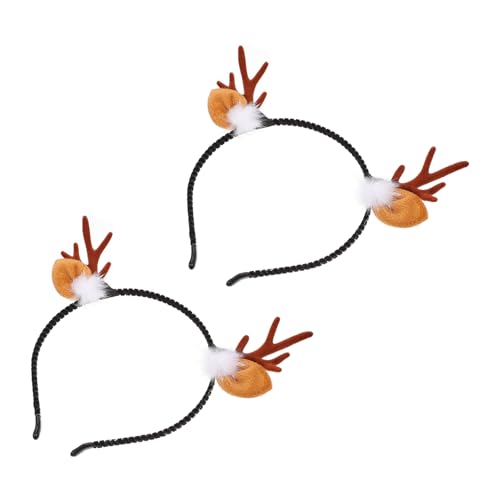 MUCKLILY 2stücke Weihnachts Haarreif Mit Rentiergeweih-design Lustige Haarschmuck Für Partys Und Festlichkeiten Für Weihnachten Und Kostüme von MUCKLILY