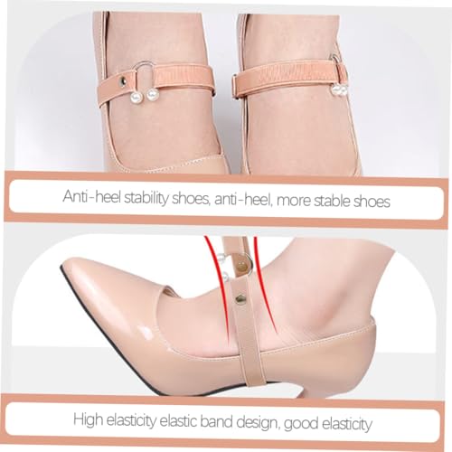 MUCKLILY 3 Paare Verstellbare Fersenriemen für Damen High Heels Abnehmbare Anti rutsch Schuhbänder Strapazierfähige Dekorative Absatzriemen für Sicheren Halt und Täglichen Gebrauch von MUCKLILY