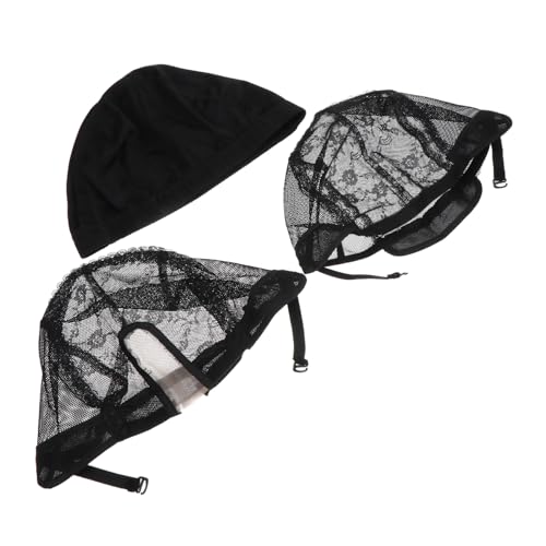 MUCKLILY 3 STÜCKE Teiliges Elastisches Haarnetz Langlebige Dehnbare Wig Net Cap aus Weichem Mesh Komfortabel für Damen Herren und Mädchen Vielseitig Einsetzbar zum Schutz und Styling von MUCKLILY