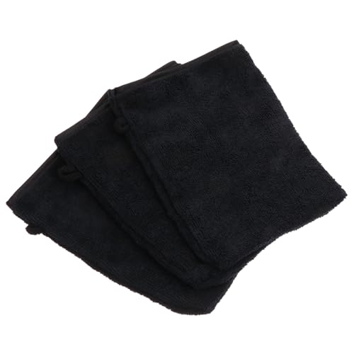 MUCKLILY 3 Stück Gesichtsreinigungshandschuhe Peeling Handschuhe Aus Mikrofaser Für Frauen Waschbar Für Empfindliche Haut Zum Entfernen Von Make up Und Gesichtsreinigung Schwarz von MUCKLILY
