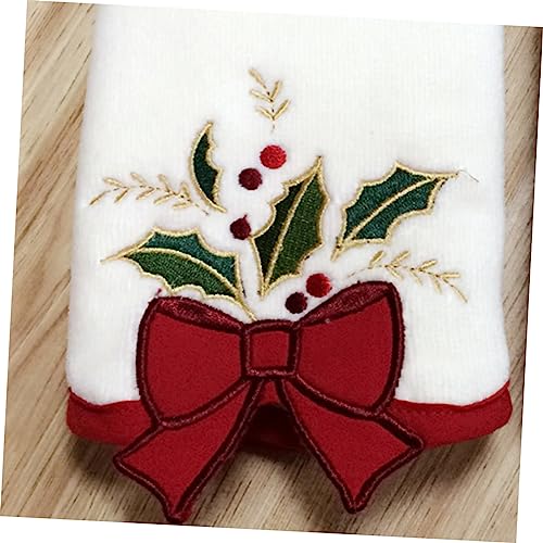 MUCKLILY 3 Stück Gesichtstücher Handtuch Weihnachtstücher bestickt Urlaubsgesichtstuch Gast Spa Weihnachten sauber handtücher Waschlappen für Gesicht Gesichtstuch zum Gesicht von MUCKLILY