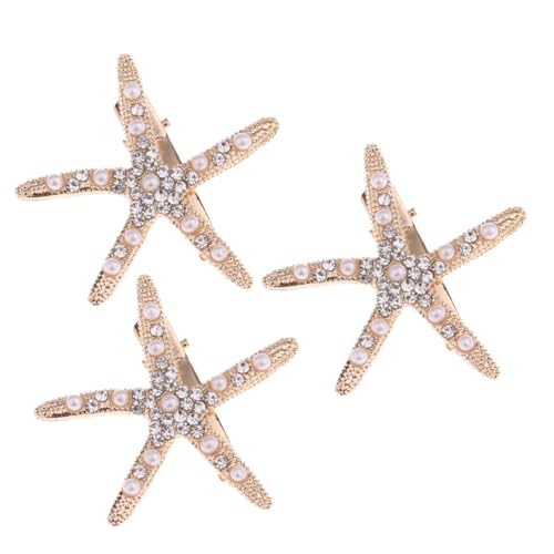 MUCKLILY 3 Stück Haarnadeln für Braut mit Stern-design und Strass Haarspangen für Hochzeit Langlebige Haarklammern für Frauen und Mädchen Festlicher Brautschmuck von MUCKLILY