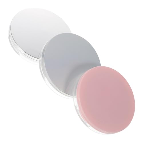 MUCKLILY 3 Stück Nachfüllbare Leichte Puderdose Verschleißfest Kompakter Kosmetikbehälter Transparenter Puderorganizer Quastenfrei Tragbare Make-up Aufbewahrung für Damen von MUCKLILY