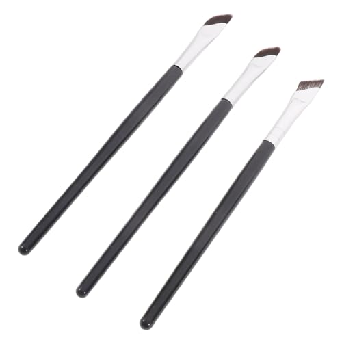 MUCKLILY 3 Stück Teiliges Augen Make Up Pinselset mit Schrägem Sichelschnitt Eyeliner und Augenbrauenpinsel Vielseitig für Eyeliner Lidschatten und Concealer Leicht und Handlich für von MUCKLILY