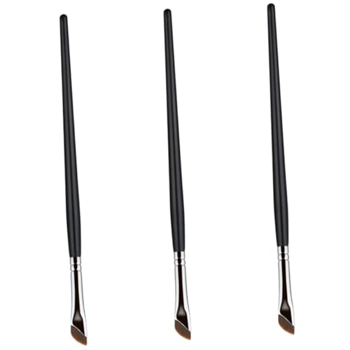 MUCKLILY 3 Stück Teiliges Augenbrauen Concealer Pinsel Abgeschrägt Vielseitig für Eyeliner Lidschatten Make up Präzise Anwendung Ergonomisch Leicht Reise von MUCKLILY