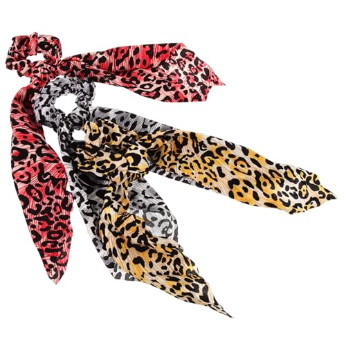 MUCKLILY 3 Stück Teiliges Haargummi mit Flamingo muster Kreative Ponytail Halter aus Langlebigem Material Rabbit Ear Design Grün Stilvolle Haarschmuck accessoires für Damen Alltag und von MUCKLILY