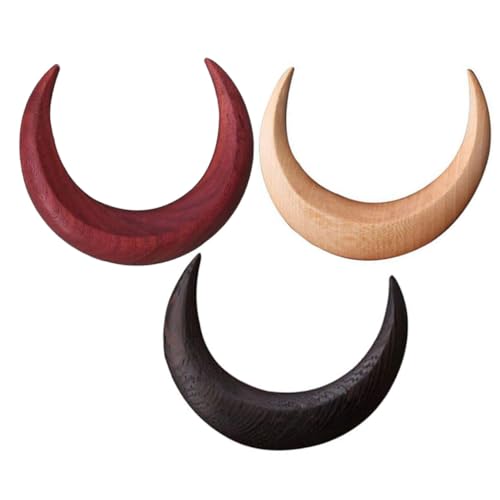 MUCKLILY 3 Stück Teiliges Holz haarnadeln Mondform Handgefertigtes Haarschmuck accessoire für Frauen und Mädchen zum Fixieren und Dekorieren von Frisuren von MUCKLILY