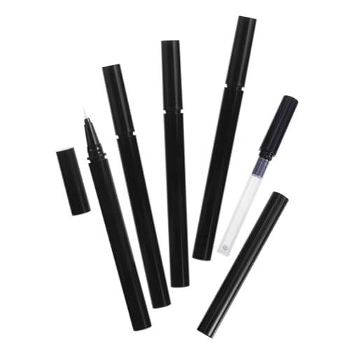 MUCKLILY 3 Stück Teiliges Leeres Eyeliner stift mit Verschiedenem Pinselspitzen Nachfüllbarer Flüssig eyeliner Behälter Tragbar und Sicher für Präzises Make up und Anfänger Geeignet von MUCKLILY