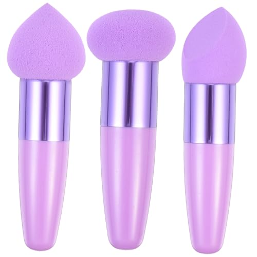 MUCKLILY 3 Stück Teiliges Make Up Pinsel mit Schwammspitze Handliche Kosmetikstifte für Foundation Concealer Design Geeignet für Frauen Einfach zu Bedienen Langlebig von MUCKLILY