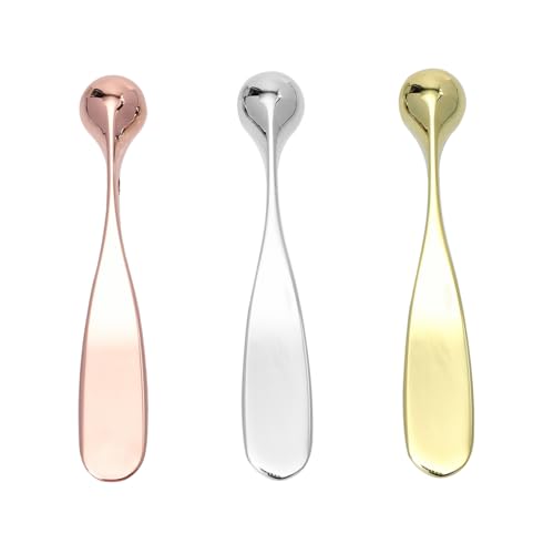 MUCKLILY 3 Stück Teiliges Metall Augencreme Massage stick mit Ergonomischem Design für Sanfte Gesichtsmassage und Präzises Auftragen Geeignet als Geschenk für Damen zu Weihnachten und von MUCKLILY