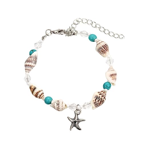 MUCKLILY Muschelarmband Für Frauen Elegantes Fußkettchen Mit Muscheldesign 3 Stück Schmuckset Handgefertigt Für Strandpartys Für Mädchen von MUCKLILY