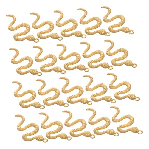 MUCKLILY 30 Stück Retro Schlangenanhänger Zinklegierung für DIY Schmuckherstellung Charm Anhänger für Armbänder und Trendige Schlangenform Langlebig und Elegant von MUCKLILY